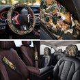 thumbnail image 3 of XYZCANDO Deers Camo Forest 14 Pcs Car Seat Covers Full Set Steering Wheel Cover Center Console Armrest Pad Seat Belt Pads Headrest Covers for Most Cars SUVs Sedans, 3 of 7