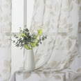 thumbnail image 6 of Zzistar Leaf Printed Voile Sheer Rod Pocket Window Tier Curtains, Taupe, 6 of 8