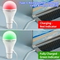thumbnail image 5 of E26 Rechargeable Light Bulb with Remote and Timer, Battery Backup Bulb for Sconces and Lamps, Hanging LED Light Bulb with Hook for Camping Tent, Dimmable, 12 Colors Temperatures, 2 Pack, 5 of 7