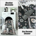 thumbnail image 6 of Lochas Vintage Boho Fluffy Rug Chenille Low Pile Area Rugs for Bedroom Living Room Indoor Floor Carpet Home Decor,5'X8',Black, 6 of 7