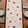 thumbnail image 5 of Table Runners 72 Inches Long Dress Scarves, Love Heart Valentine's Day Farmhouse Kitchen Table Runner, Coffee Tablerunners, Tree Gnomes Romantic Rustic 14x72 Inch, 5 of 9