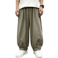 thumbnail image 6 of Nilvkv Girls Baggy Sweatpants, Girls Pants, Wide Leg Sweatpants in Solid Colors with Elastic Waist and Side Pockets for Casual Fall Days Green 9-10 Years, 6 of 6