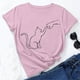 thumbnail image 3 of Tops Para Mujer Elegantes Blusas Casuales Camisas de Moda Sueltas Cuello Redondo Animal Lindo Estampado Camiseta de Manga Corta Odeerbi ODB167143, 3 of 7