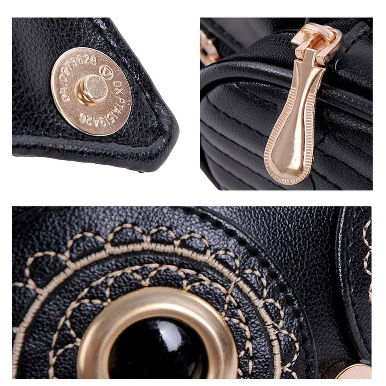 New Small Black Pu Leather Owl Backpacks Fashion Casual Satchel Purse for Women PU Mini Owl Animal Backpack with Zipper Closure for Outdoor  main image 3