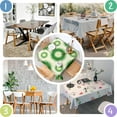 thumbnail image 4 of Green Tie Dye Sunburst Pattern Square Tablecloth,Waterproof Square Table Cover,Wipeable Spillproof Washable Table Cover for Home Kitchen Party Decor 60"x60"(152x152cm), 4 of 6