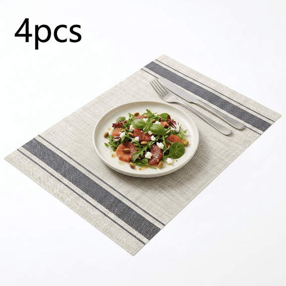 ROSEXIXI Placemats Set 4pcs Woven Heat Resistant Washable Table Protector For Dining Room Table