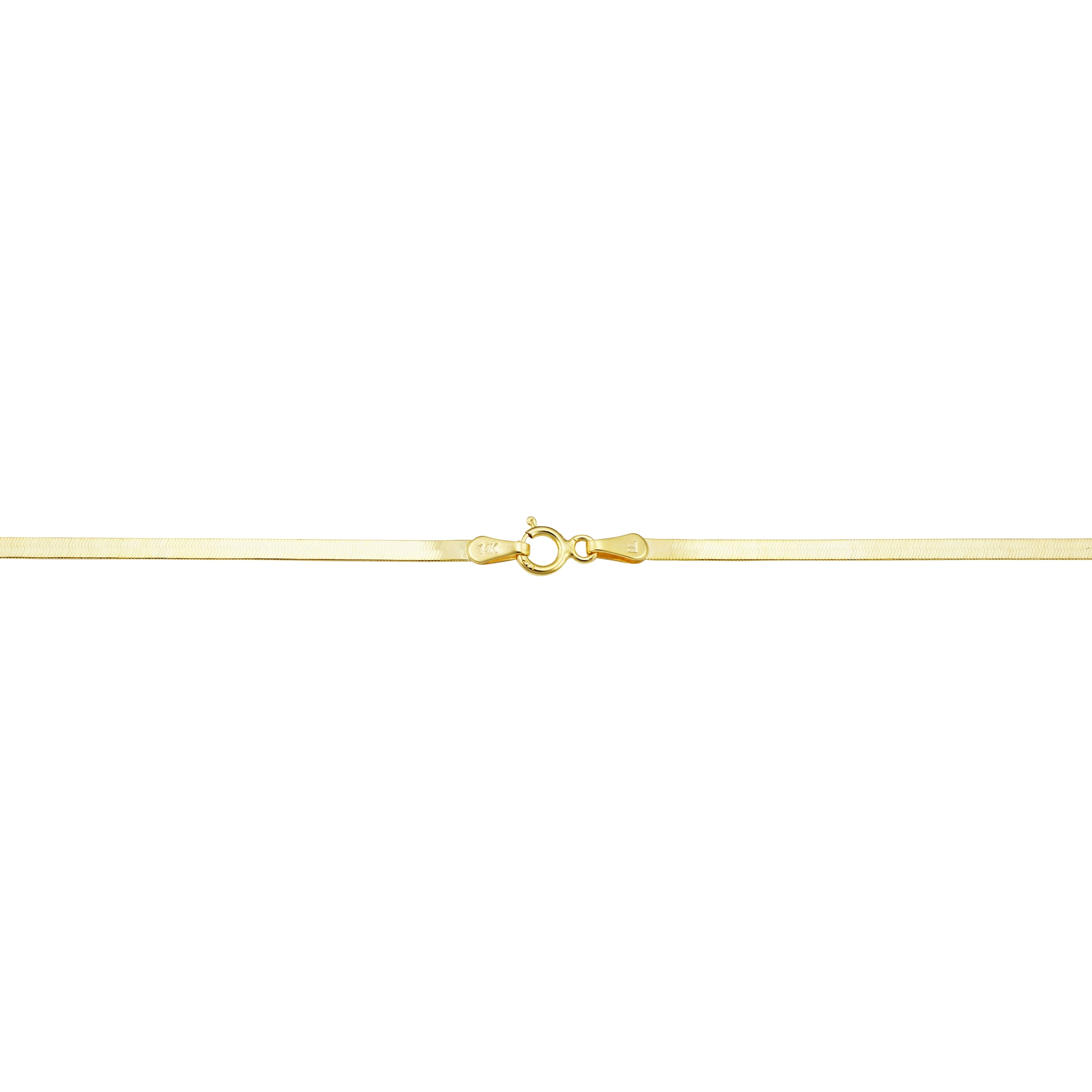 Au Naturale 14k Yellow Gold Herringbone Necklace (2.2 mm, 20 inch)