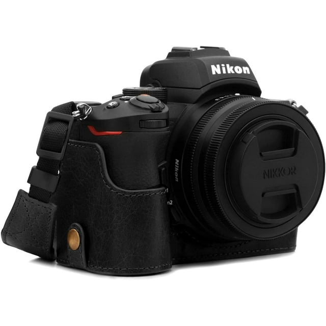MegaGear Ever Ready Genuine Leather Camera Half Case Compatible with Nikon Z50