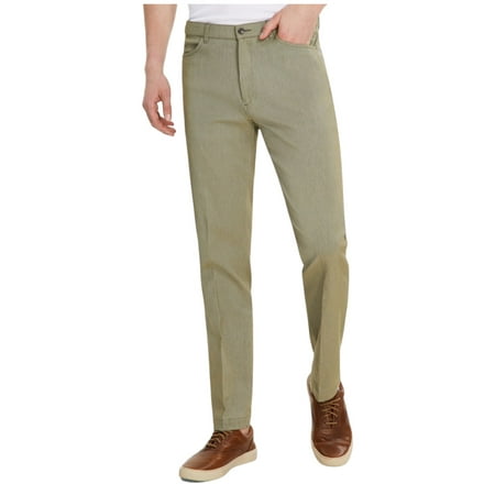 Kenneth Cole Mens Modern fit Dress Pants 32 / 32 Black Solid Stretch