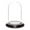 Black Wood Veneer Base, variant on Plymor 3" x 5" Glass Display Dome Cloche (Oak Wood Base)
