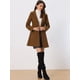 thumbnail image 3 of Abrigo de invierno Allegra K Cuello Solapa Marrón M, 3 of 6