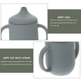 thumbnail image 2 of Vaso de silicona para bebés con pajita para niños, vaso para bebés con pajita y cepillo para pajita, 2 of 6