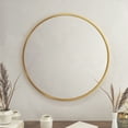 thumbnail image 4 of HBCY Creations Gold Circle Wall Mirror 30 Inch Round Wall Mirror for Entryways, Washrooms, Living Rooms and More (Gold, 30"), 4 of 10