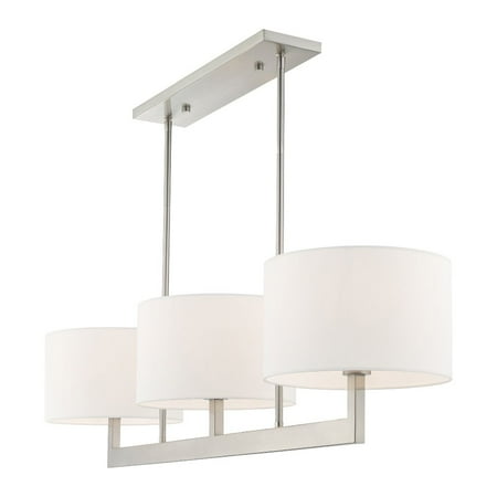 

Modern Contemporary Three Light Chandelier-Brushed Nickel Finish Bailey Street Home 218-Bel-2513283