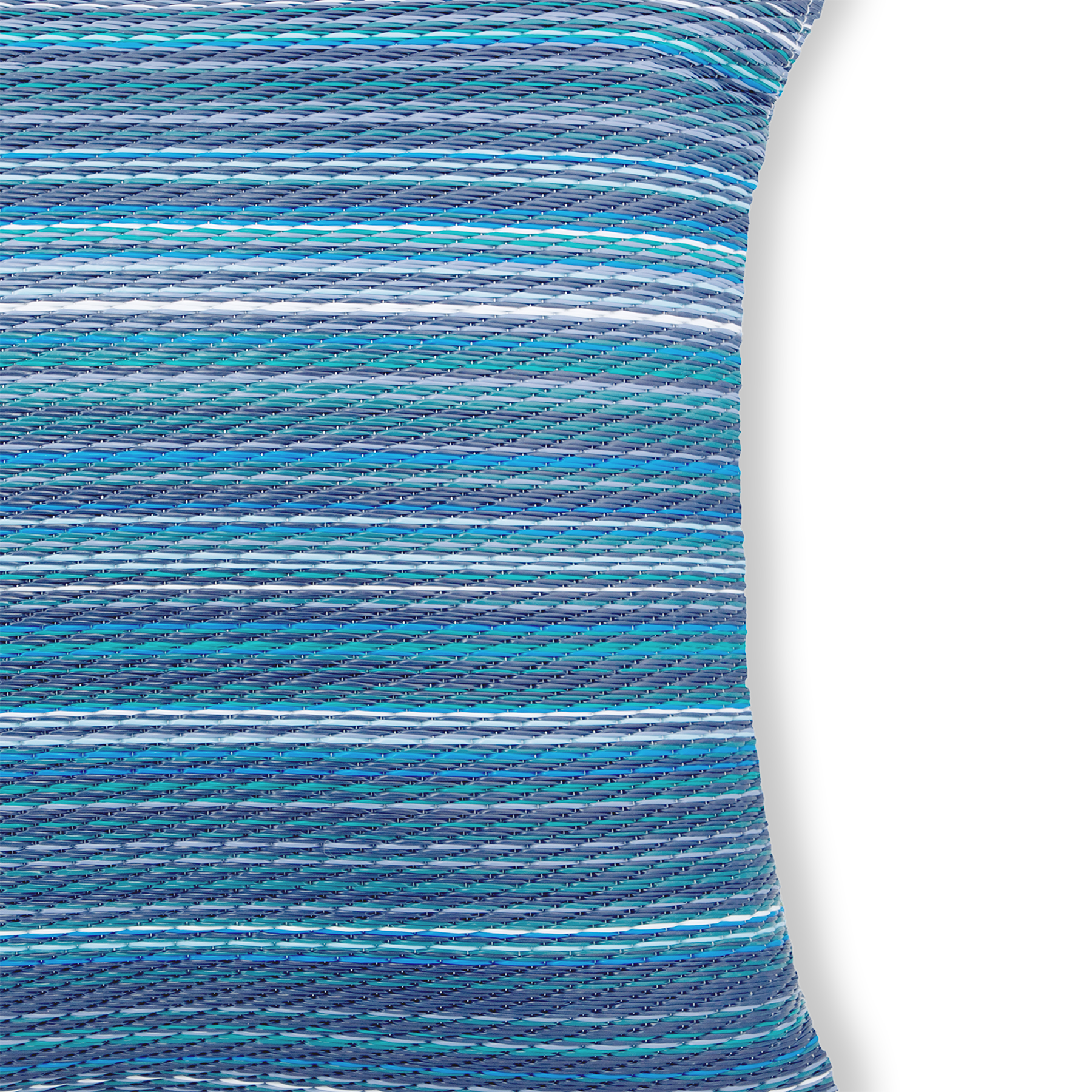 Fab Habitat Outdoor Premium Recycled Plastic Pillow - Waterproof, Fade Resistant - Striped - Patio, Porch, Deck, Balcony - Cancun - Indigo - 20" x 20"
