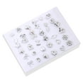 thumbnail image 7 of 18pcs/Set Gold Silver Earrings Jewelry Gift Stylish Mixed Color Heart and Flower Ear Studs Ear Accessories for Women, 7 of 7