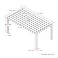thumbnail image 5 of Table de salle à manger d'extérieur carrée Gallant gris blanchi au soleil, 5 of 5