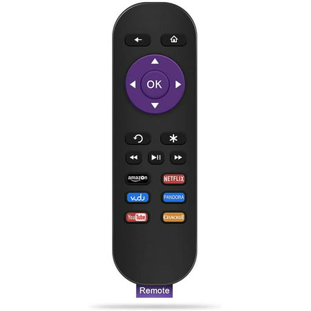 Replacement Remote Control 1 for Roku Streaming Boxes ONLY (Not Roku Stick or TV) Netflix Youtube Vudu (No pairing required)