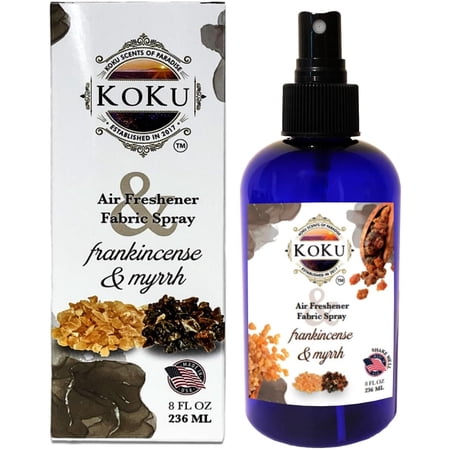Frankincense Myrrh Air Freshener - Room Spray - Odor Eliminator - Deodorizer - Car Air Freshener - Home Spray - Linen Spray - Fabric Refresher - Non-Toxic - Alcohol Free (8 Oz)