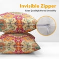 thumbnail image 3 of Boho Vintage Pillow Covers 16x16 Inch Set of 2 Antique Ethnic Outdoor Decorative Throw Pillow Covers Orange Carpet Pattern Pillowcases Cushion Covers for Home Couch Decor, 3 of 6