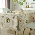 thumbnail image 4 of Fairnull Table Cloth Letter Printing Waterproof Oilproof Retro Impression Pattern Dining Table Cover Decoration Kitchen Gadget, 4 of 11