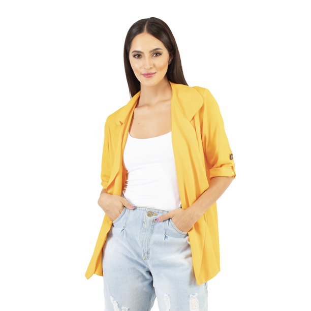 Blazer ligero de lino AMAD Casual para mujer Talla M