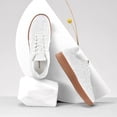 thumbnail image 2 of Women's Ribbon Lace-Up Fashion Sneakers Arch Support Walking Shoes, 2 of 6