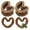 5PCS, variant on Dalrosia Christmas Rattan DIY Craft Projects Natural Twig Grapevine Heart Shaped Garland Hanging Wreaths Rattan Festive Shop Window Door Decor