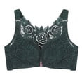 thumbnail image 1 of Product Classification Bra Product Title Women's Front Closure Lace Edge No Steel Ring Seamless Gathering Adjustable Yoga Sleep Large Bra, 1 of 2