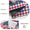 thumbnail image 6 of USA 4th of July Round Area Rug 4Ft Washable Circle Rugs for Bedroom Dining Room, Red Blue Plaid Floral Patriotic Non-Slip Carpet Floor Mats Indoor Outdoor Carpet Runner Aesthetic Home Decor, 6 of 8