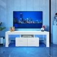 TV Stand with LED Lights up to 55 inch TV, Smart Modern TV for
