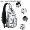 thumbnail image 2 of Crossbody Sling Backpack for Women Men Ocean Cute Shark Shoulder Sling Crossbody Casual Chest Bag for Travel Sports Running Hiking, 2 of 6