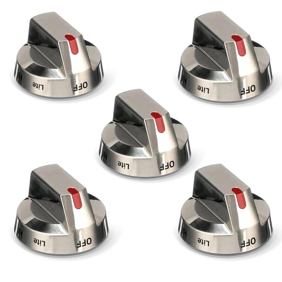 Stove Knobs Oven Knobs Gas Burner Control Dial Compatible with Samsung Stove Knob Replacement NX58H5600SS NX58H5650WS NX58M6850SS NX58F5700WS NX58J7750SS 5 Pack