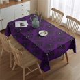 thumbnail image 2 of Purple Black Ornament Eye Pattern Rectangle Tablecloth 60"x84",Waterproof Polyester Rectangle Table Cloth, Wipeable Spillproof Polyester Tablecloth for Dining, Camping, Indoor and Outdoor, 2 of 5