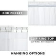 thumbnail image 4 of Koufall White Sheer Curtains 96 Inches Long 2 Panel Set Drapery Faux Linen Rod Pocket Shabby Chic Curtains For Bedroom Living Room 96 Inch Length, 4 of 4