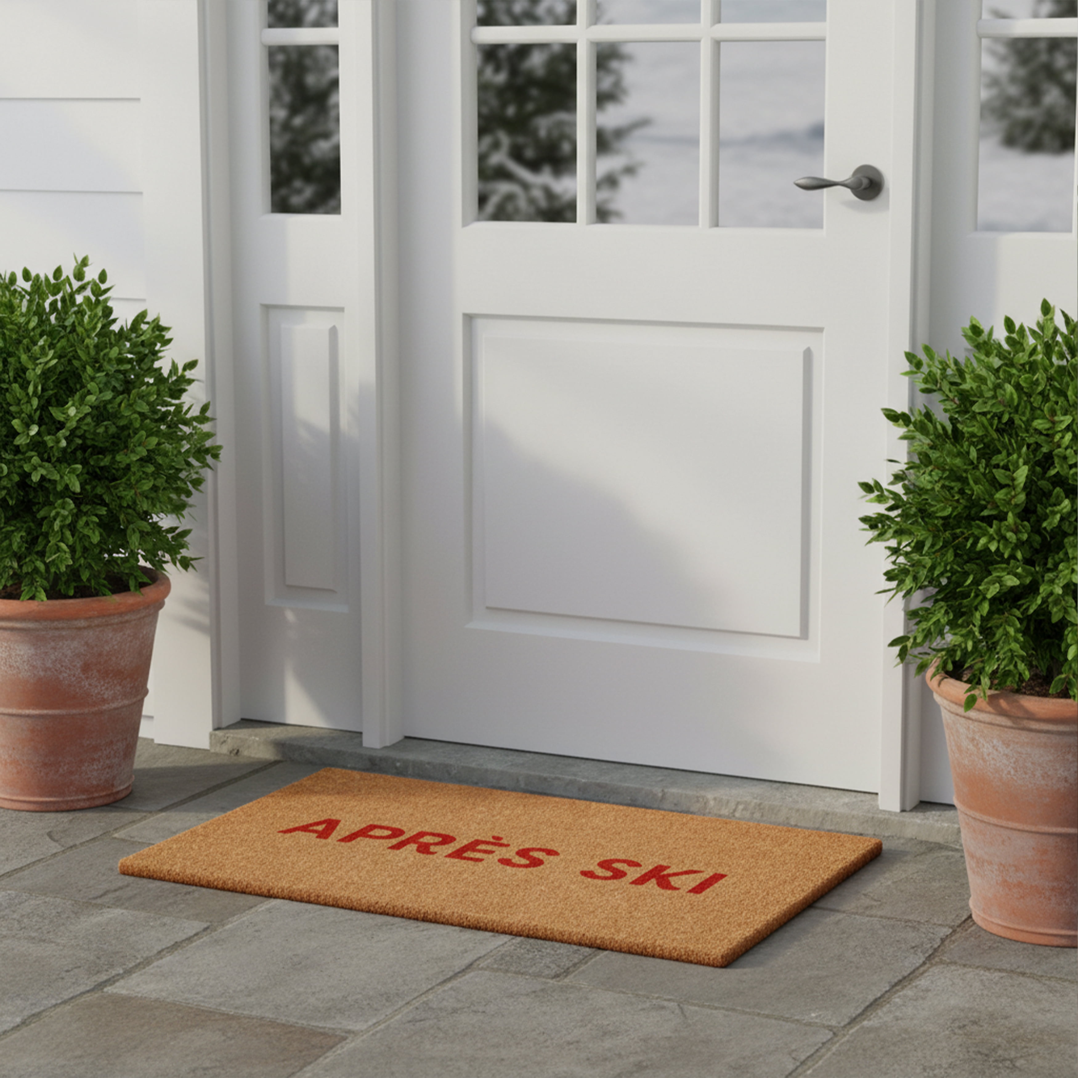 Calloway Mills 117932436 Apres Ski Red Doormat, 24" x 36"