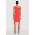 thumbnail image 4 of Womens Asymmetrical Shoulder Ruched Side Mini Dress, 4 of 4