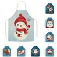thumbnail image 5 of D-GROEE Christmas Kitchen Aprons Merry Christmas Cooking Apron Adjustable Baking Grilling Aprons Cartoon Christmas Pattern for Christmas Party, 5 of 8