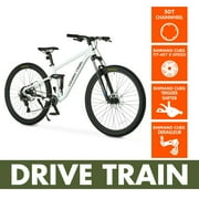 Ozark Trail 29 FS.2 Slalom Full Suspension Mountain Bike, 29 Wheels, Medium Frame, Fits Riders 56 - 59, Off-White, Adult