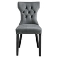 thumbnail image 3 of Modway Silhouette 20" Modern Fabric Dining Chairs in Black/Gray (Set of 2), 3 of 8