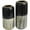 Silver Colorblock Abstract Abstract Cylinder S/2 13, 11"H, variant on DecMode 3 Candle Black Metal Colorblock Candle Holder with Gold and Silver Streaks, Set of 3