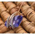 thumbnail image 2 of Wish Stone Pendant Necklace With Birthstone Crystal, 18k Rose Gold Plated/ Silvertone, 18 + 2---Product code 37540, 2 of 5