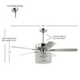 thumbnail image 3 of JONATHAN Y Brandy 52" 3-Light Crystal Prism Drum LED Ceiling Fan With Remote, Chrome, 3 of 9