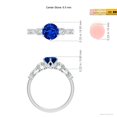 thumbnail image 5 of ANGARA Lab Grown 1.2 Ct Blue Sapphire Diamond Engagement Ring for Women in 14K White Gold (Size-6.5mm) | September Birthstone, Anniversary, Jewelry Gift for Women | Lab-Grown Blue Sapphire Ring, 5 of 8