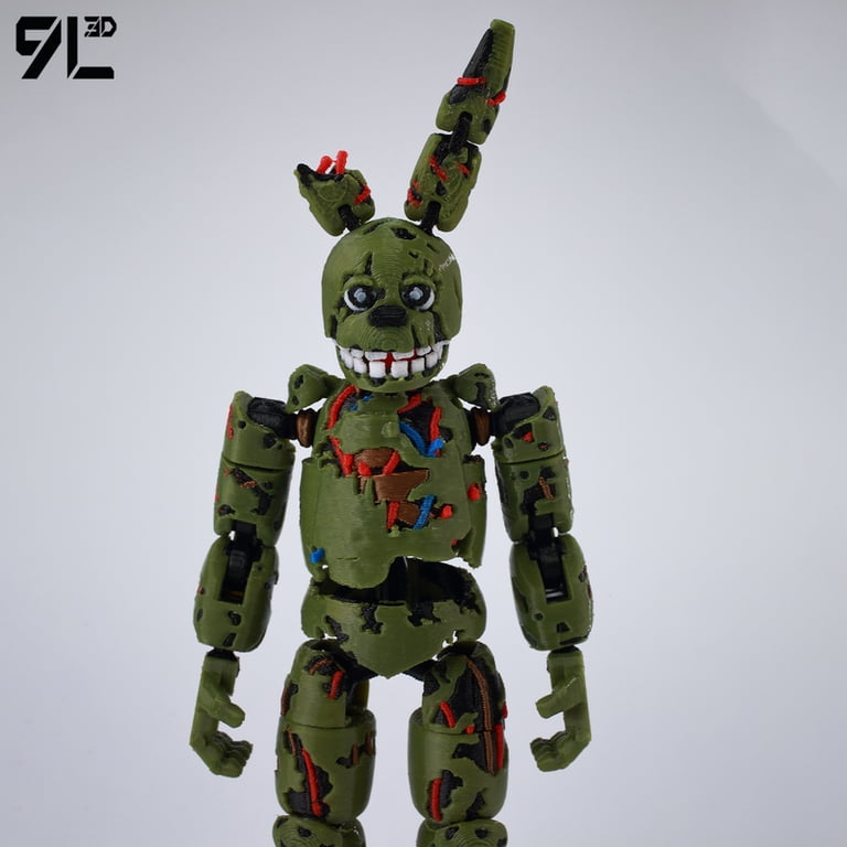 9L3D Printed FNAF Freddy Fazbear's Pizza Springtrap Toys Action