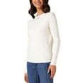 thumbnail image 4 of INSPIRE CHIC Women's Boat Neck Long Sleeve Sweaters Casual Knit Pullover Tops XL Beige, 4 of 6