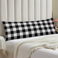 thumbnail image 2 of Buffalo Check Plaid Body Pillow Cover Geometric Rustic Checkered Plaids Black and White Long Pillow Case with Zipper Decorative Bedding Pillowcase Farmhouse Cushion Covers for Bedroom,Couch 20"x54", 2 of 6