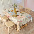 thumbnail image 3 of Pioneer Flower Floral Print Pattern Rectangle Tablecloth 60"x120", Waterproof Polyester Table Cloth, Wipeable Spillproof for Dining Camping Indoor Outdoor, 3 of 6
