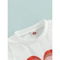 thumbnail image 5 of Baby Girls Summer Casual Outfit White Short Sleeve O Neck Letter Print Romper/T-shirt, 5 of 8