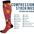thumbnail image 4 of Coolnut Thanksgiving Turkey Compression Socks for Men & Women 1 Pack, Knee High Stockings for Running, Sport, Hiking & Travel, 4 of 6